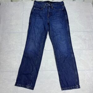 Banana Republic Womens Straight Jeans Blue Denim High Rise Whisker Petite 26/2